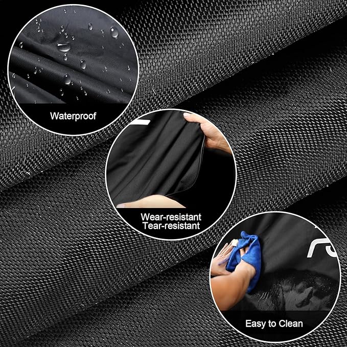 Roykaw Golf Cart Cover Compatible with EZGO, Yamaha, Club Car 24 Passengers Golf CartOoa420D Oxford Fabric Full Cover with Reflective Stripe 3 Zipper Doors,WaterproofWindproofSunproof