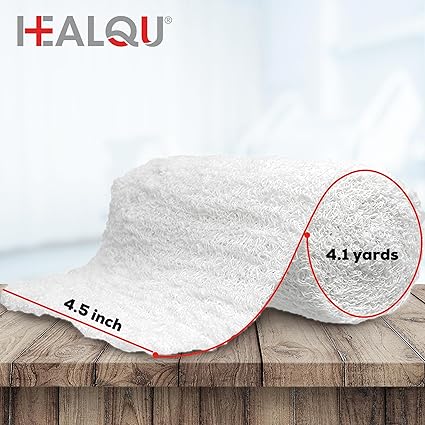 Kerlix Gauze Bandage Rolls - 4 12 in x 4.1 Yds, 6 Ply - 6 Single Sterile Pocuhes- Extra Absorbency - Latex Free, Hospital Grade Cotton Fluff Bandage Wrap Krinkle Style - for Wound Care First Aid