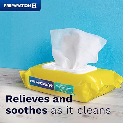Preparation H Hemorrhoid Flushable Wipes with Witch Hazel for Skin Irritation Relief - 48 Count