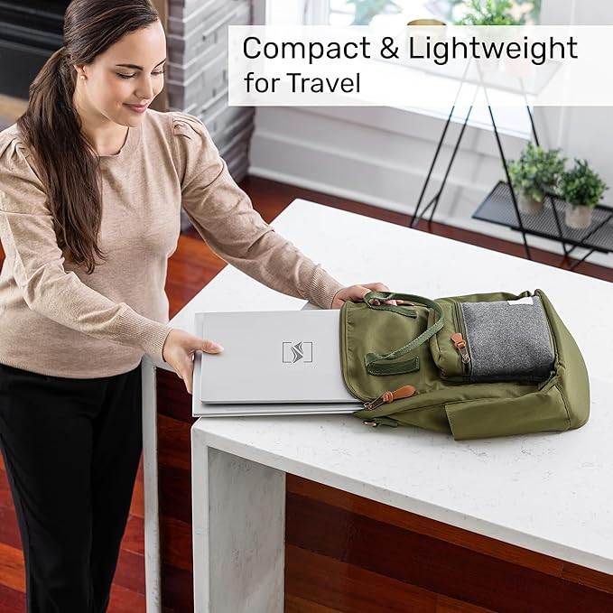 SideTrak Swivel 14" Patented Attachable Portable Monitor for Laptop FHD TFT Laptop Dual Screen Mac, PC Chrome Compatible Fits All Laptops Powered by USB-C or Mini HDMI (Light Silver)
