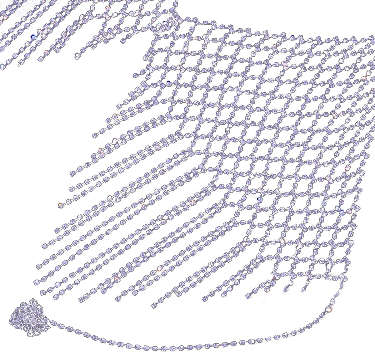 Tassel Rhinestone Chain Body Bra:body Jewelry for Women Sexy, Silver Bikini Bra Body Chains Underwear Party