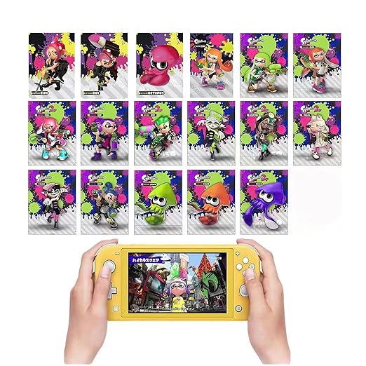 Pack of 17 NFC Cards for Splatoon 3, Pearl and Coralie NFC for Splatoon Series 1-3 Compatible with NS Switch/Switch OLED/Switch Lite/Wii U/New 3DS
