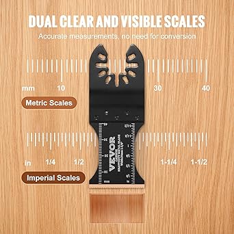 VEVOR 3PCS Carbide Oscillating Tool Blades, Universal Quick Release Oscillating Saw Blades, Multitool Tool Blades for Hard Material, Metal, Nails, Bolts, Fit Dewalt Milwaukee Hitachi Chicago