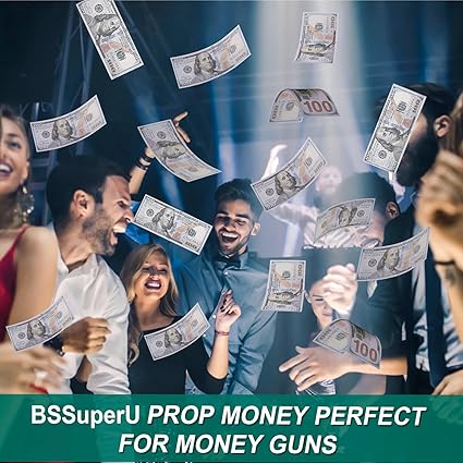 300PCS Prop Money Play Money for Kids Pretend Play, Develops Early Math Skills, Prop Money for Board Game, Moive, Magic, Preschool Math Games and Birthday Parties.