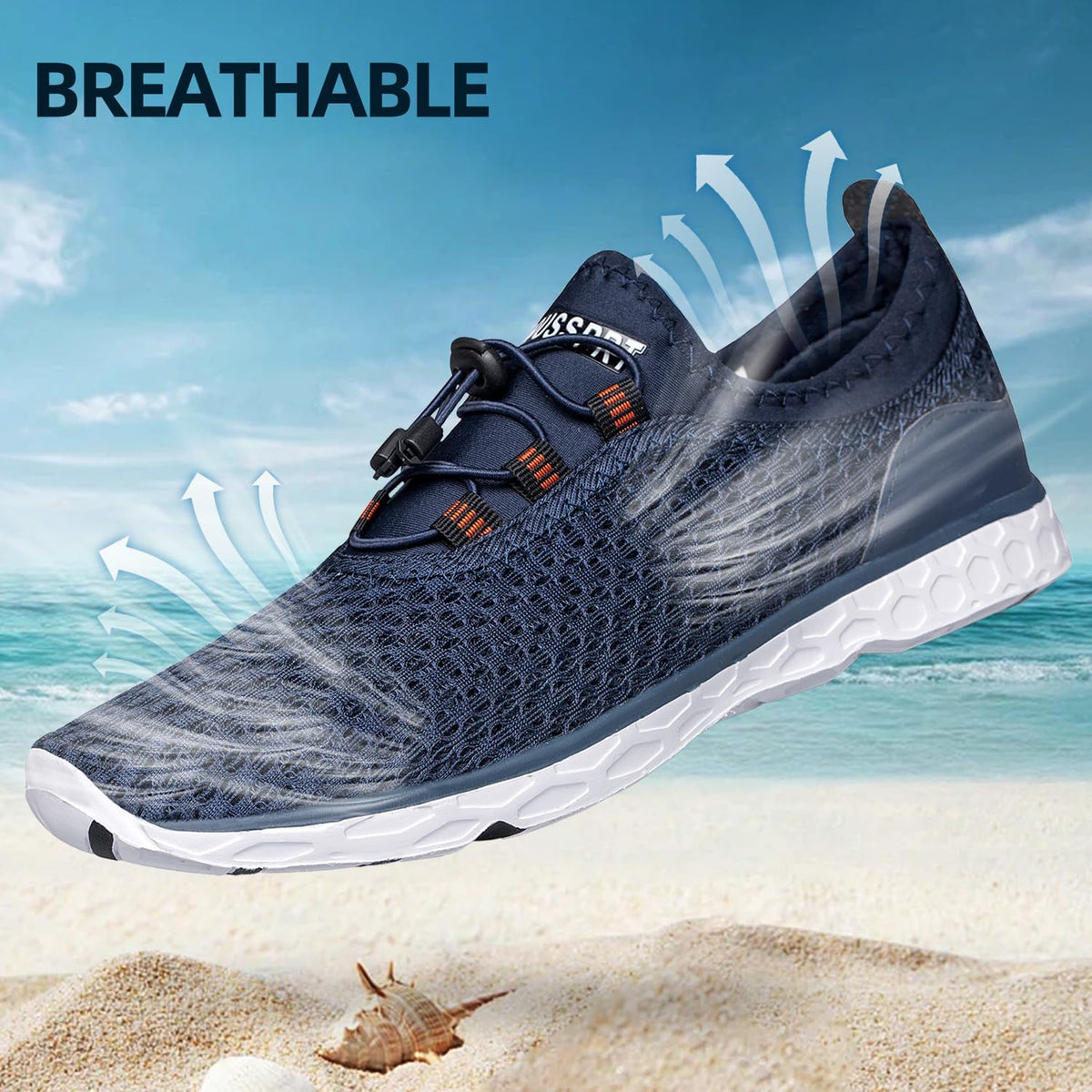 DOUSSPRT Men's Water Shoes Quick Drying Sports Aqua Shoes