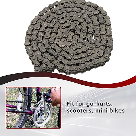 #35 Roller Chain 160 Links 5 Feet with 2 Connecting Links and 1 Offset Links Fit for Go Kart and Mini Bike