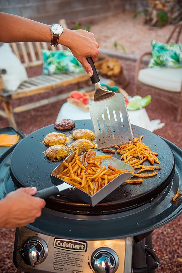 Cuisinart Griddle Food Mover - Extra-Large Stainless Steel Spatula for Rice, Vegetables and More, Perfect BBQ Tool, Cookouts, and Griddles, Large Scooper, 5-cup Capacity Food Scoop