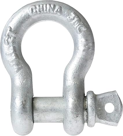 US Cargo Control 34 Inch Galvanized Screw Pin Anchor Shackle Each with a 4.75 Ton Capacity