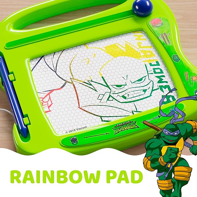 Lollipop Teenage Mutant Ninja Turtles Magnetic Board for Kids, Erasable Toddler Drawing Pad, Magic Sketcher, Sketch/Doodle Travel Toy, Green