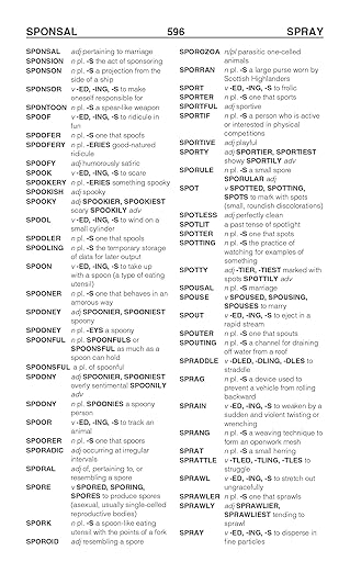 The Official SCRABBLEA Players Dictionary, Seventh Ed., Newest Edition, 2023 Copyright, (Jacketed Hardcover)