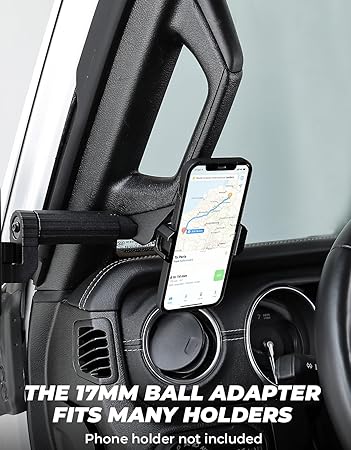 JOYTUTUS Mirrors Doors Off Compatible with Wrangler JLJLU 2018-2023 Gladiator JT, JL Side Mirrors with Ball Adapter, Wider View No Vibrate Wobble (NOT FIT 2024 Wrangler), Patented