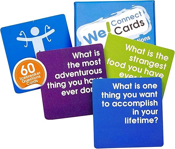 Connect Cards - Icebreaker Conversation Card Games | Conversation Starter Cards | Team Building Games for Work | Connections Game & Group Games for Adults | Featured by TEDx (60 Cards)