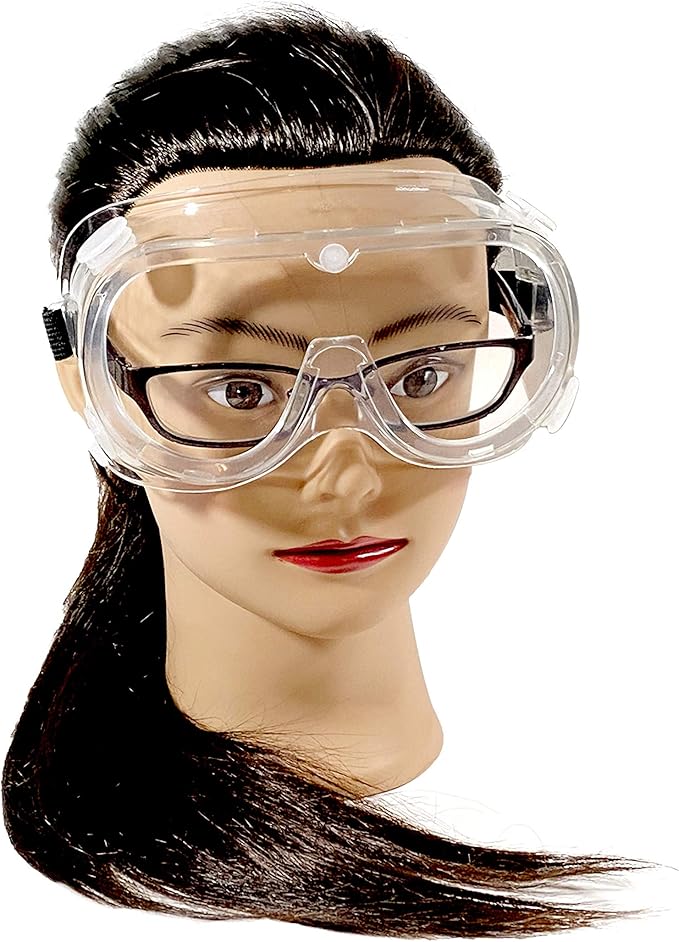 Protective Safety Goggles, Transparent Frame Protection Soft Lightweight Eyewear