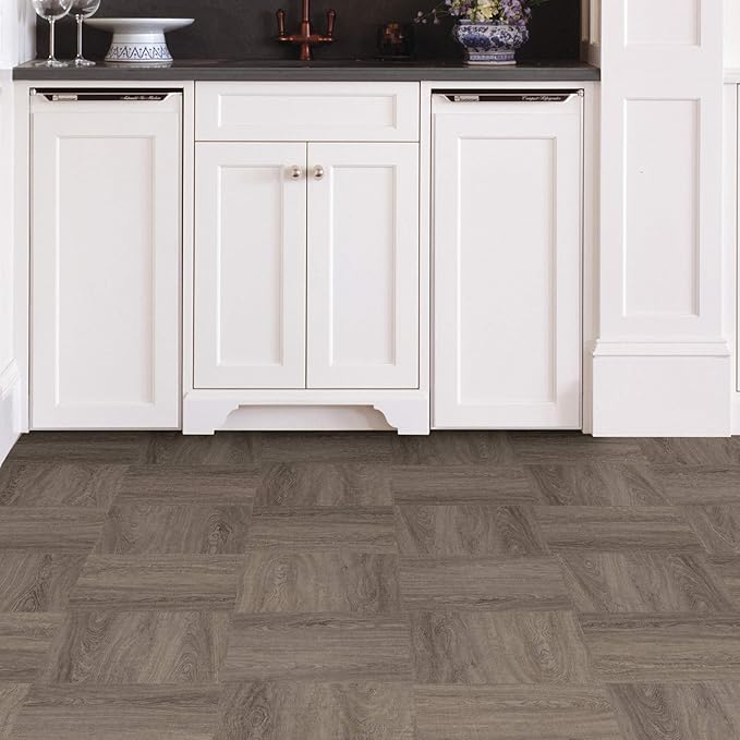FloorPops FP3321 Bungalow Peel Stick Floor Tiles, Neutral