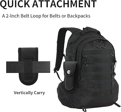 Nylon Pocket Knife Sheath, 4'' Multitool Pouch, Folding Knife Belt Sheath with Snap Closure and Vertical Carry Belt Loop, Multitool Case for Outdoor or Daily Use, Medium Size