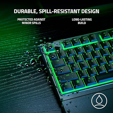 Razer Ornata V3 X Gaming Keyboard: Low Profile Keys - Silent Membrane Switches - Spill Resistant - Chroma RGB Lighting (REFRUBISHED - Does not have the Ergonomic Wrist Rest Snap)