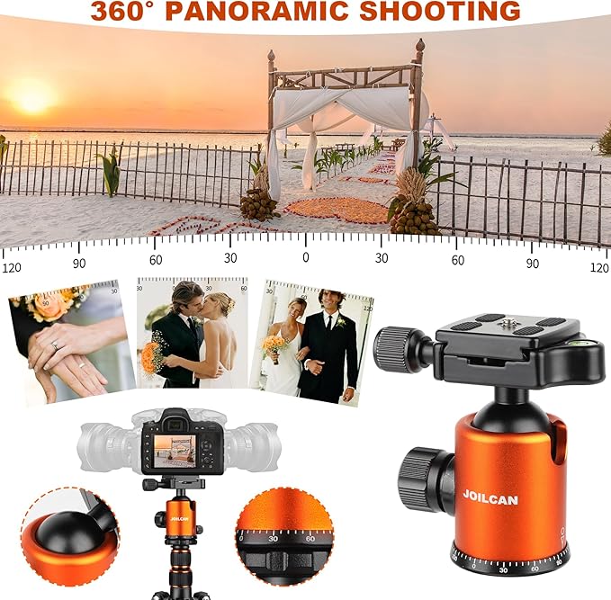 8085 inches Heavy Duty Tripod for Camera and Phone, 85" Camera Monopod Tripods, DSLR Binoculars Spotting Scope Camcorders Video Tripod Stand, 360 Degree Ball Head, 35 lbs Loads