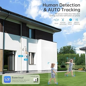 WESECUU Light Bulb Security Camera -5G 2.4GHz WiFi 2K Security Cameras Wireless Outdoor Motion Detection and Alarm,Two-Way Talk,Color Night Vision,Human Detection, Bulb Camera Compatible with Alexa