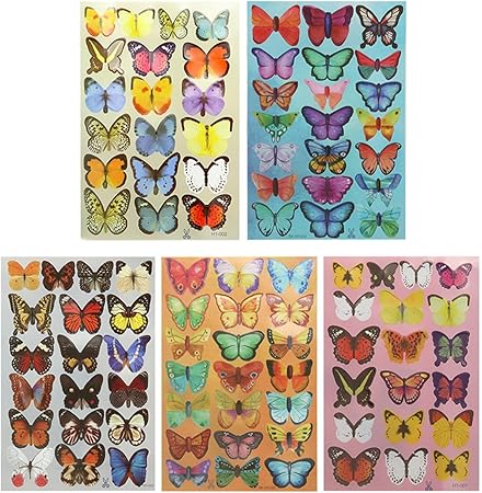 3D Three-Dimensional Butterfly Black and White Simulation Butterfly Wall Sticker Bedroom Decoration Sticker