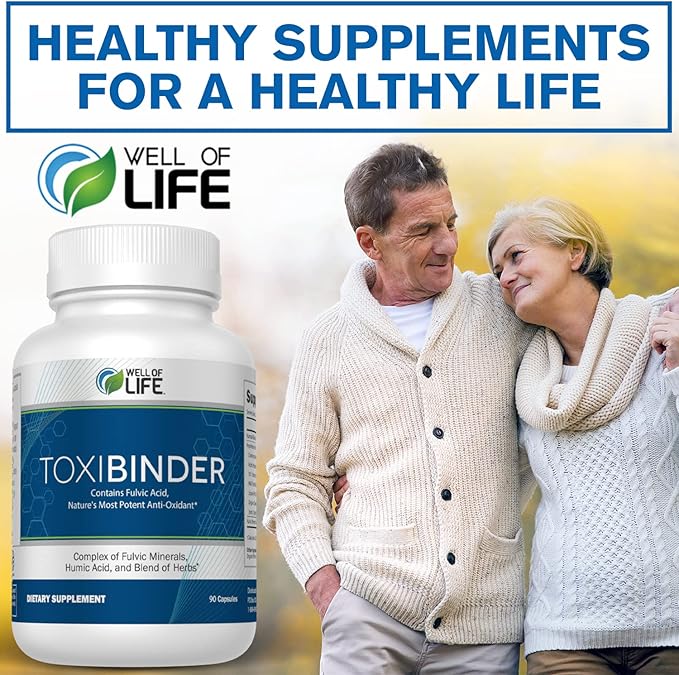 Well of Life Revitalize with Our Detox Repair Complex ToxiBinder 90Vcap, Vegan, Non-GMO Blend of Humic Fulvic Acids for Enhanced Energy, Better Gut Joint Health, Hydration and Superior Nutrient