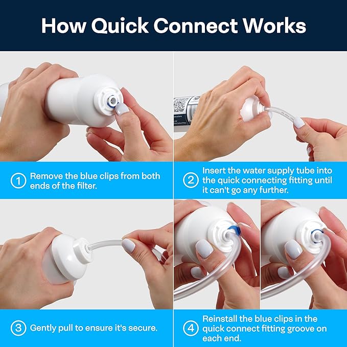 SpiroPure Inline Sediment Water Filter with 1/4" Quick-Connect, 2" x 10" (1 Pack)