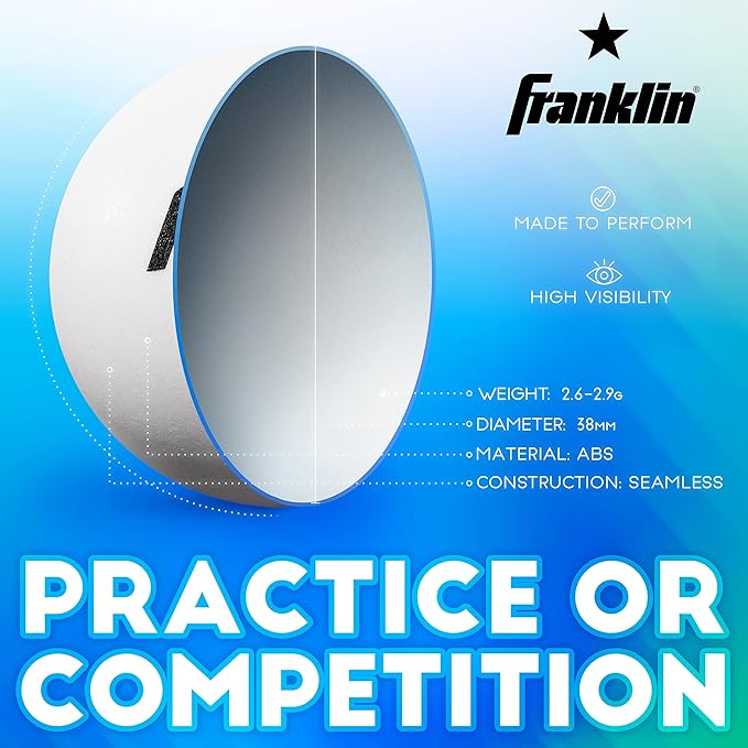 Franklin Sports Table Tennis to Go Portable Ping Pong Set - Table Top Ping Pong Net + (2) Paddles - Ping Pong Balls Included - 2 Players