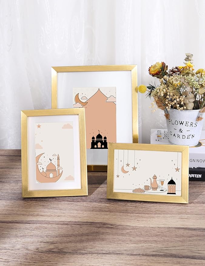 Annecy 9x12 Picture Frames (1 Pack, Gold), Simple Designed Photo Frame, For Pictures 9x12 for Wall Mounting, Classic Simple Home Office Decor