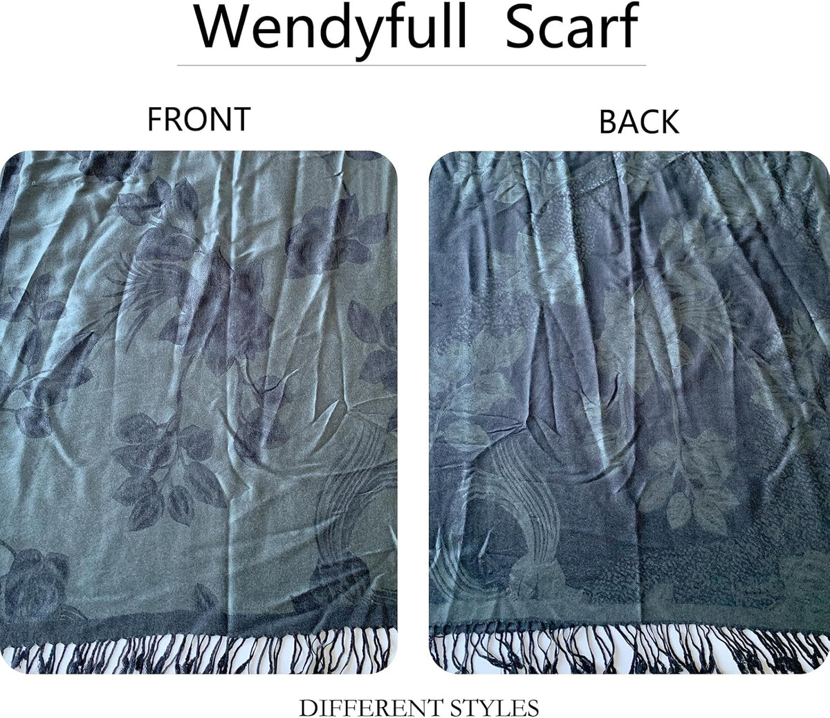 Reversible Paisley Pashmina Shawl Wrap for Women Rave Scarf Vintage Jacquard Scarves Soft All Seasons