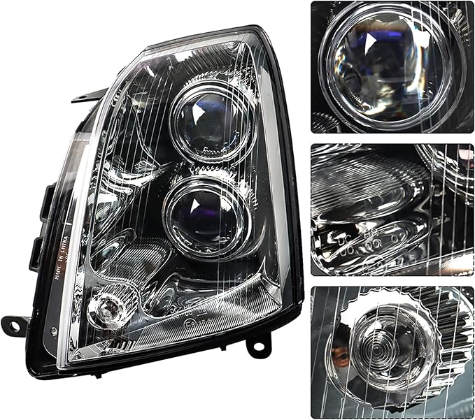 Headlight Headlamp Assembly Halogen Driver Side Replacement for STS 2005 2006 2007 2008 2009 2010 2011 Replacement for GM2502278 Left LH
