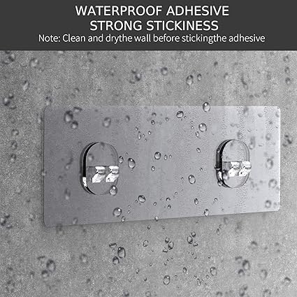 Nieifi Corner Shower Shelves Stainless Steel, Adhesive Shower Caddy Basket Rack with Hooks, Rust Proof for Bathroom Shelf Shampoo Holder (Silver, 2 Pack)