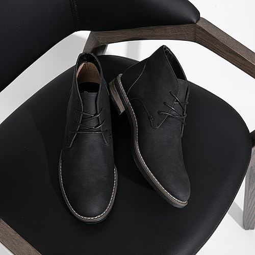 Jousen Men's Chukka Boots Lace Up Desert Ankle Boots Classic Causal Dress Boots for Men
