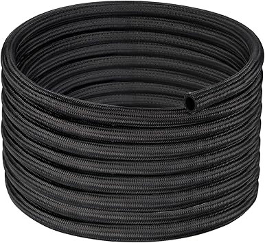 EVIL ENERGY 6AN Fuel Line, AN6 Braided Fuel Hose Nylon CPE 16FT Black