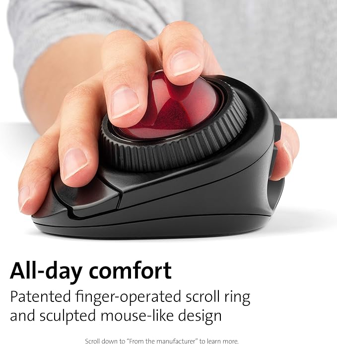 Kensington Orbit FusionTM Wireless Trackball (K72363WW), Black