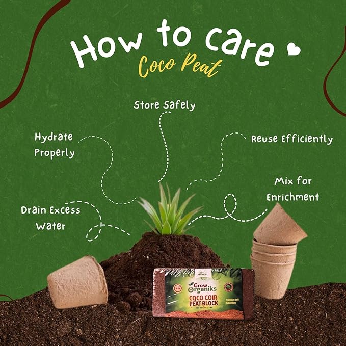 2 Pack Premium Coco Coir Brick for Plants 100 Organic Compressed Coconut Coir Bricks Starting Mix, Coco Coir Fiber Coconut Husk for Planting, Gardening, Potting Soil Substrate, Herbs, 1.4 LBBrick