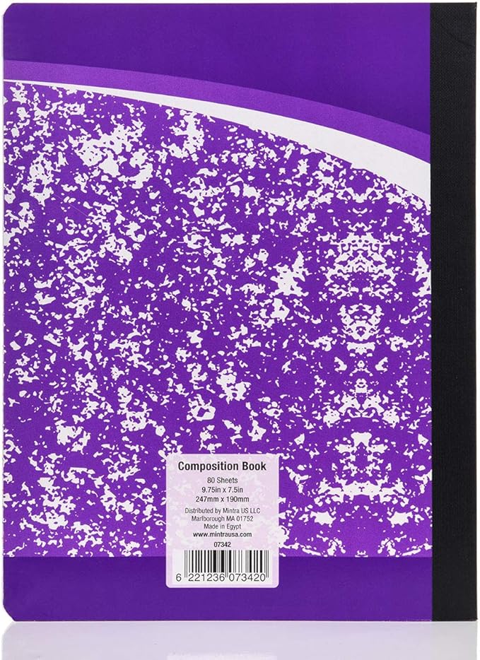 Mintra Office Primary Composition Books (4 Pack, Primary Ruled - Assorted)
