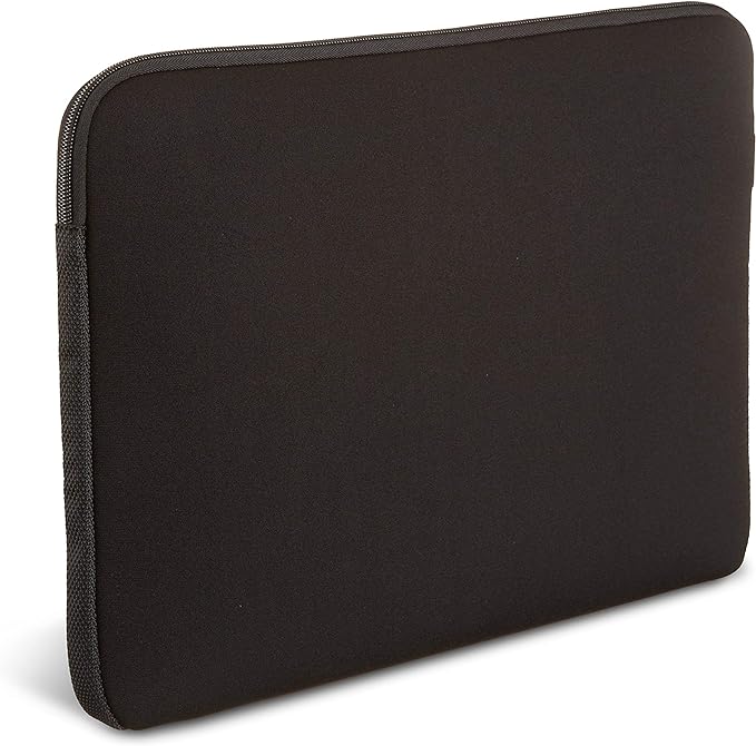 Basics 17.3-Inch Laptop Sleeve, Protective Case with Zipper - Black