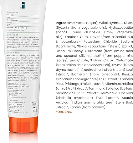 Himalaya Botanique Whitening Hydroxyapatite Toothpaste for Whiter Teeth Fresher Breath with Hydroxyapatite Support Mint Flavor, Fluoride-Free, SLS Free, Vegan, 4.0 oz (113g)
