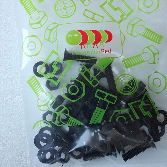 20 x Black Countersunk Screws Polypropylene (PP) Plastic Nuts and Bolts, Washers, M5 x 20mm, Anti-Corrosion, Chemical Resistant, (1364 x 2532 in)