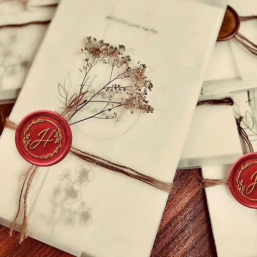 Yoption Handwritten Letter H Wax Seal Stamp, Vintage Initial Alphabet with Olive Branch Sealing Wax Stamp