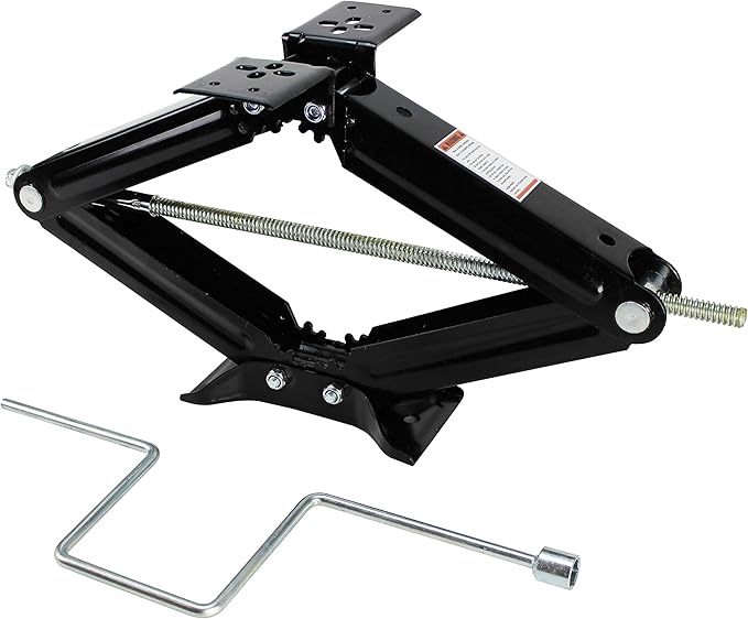 Quick Products QP-RVJ-S24 RV Stabilizing and Leveling Scissor Jack, 5,000 lbs. Max, 24" - Pair, Silver