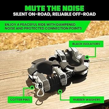 Rhino USA Super D Ring Shackles (2-Pack) - 70,548lb Break Strength Heavy Duty 34" Clevis Shackle with 78 Pin for Towing Off-Road Use - Pairs with Tow Strap for Vehicle Recovery (Gray)