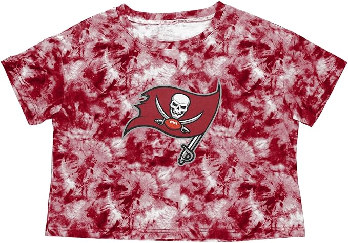 FOCO Women's Tie-dye Big Logo Crop Top Shirt