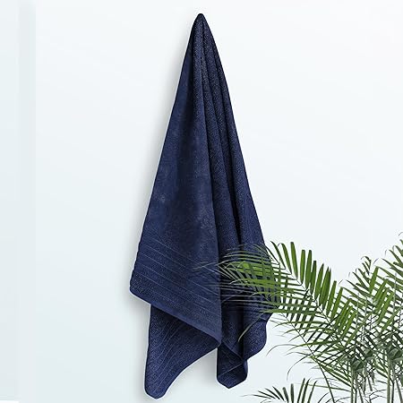 Tens Towels Pack of 1 Jumbo Bath Sheet 40 x 80 Inches, Extra Large Light Weight, Quicker to Dry, 100 Cotton, Super Soft Absorbent, Perfect to Wrap Yourself in, Navy