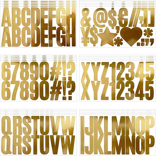 Bemeol 500 Pieces 30 Sheets Large Letter Stickers 2.5 Inch Alphabet Letter Stickers Self Adhesive Letters for Bulletin Board Mailbox Door Classroom Home Decor