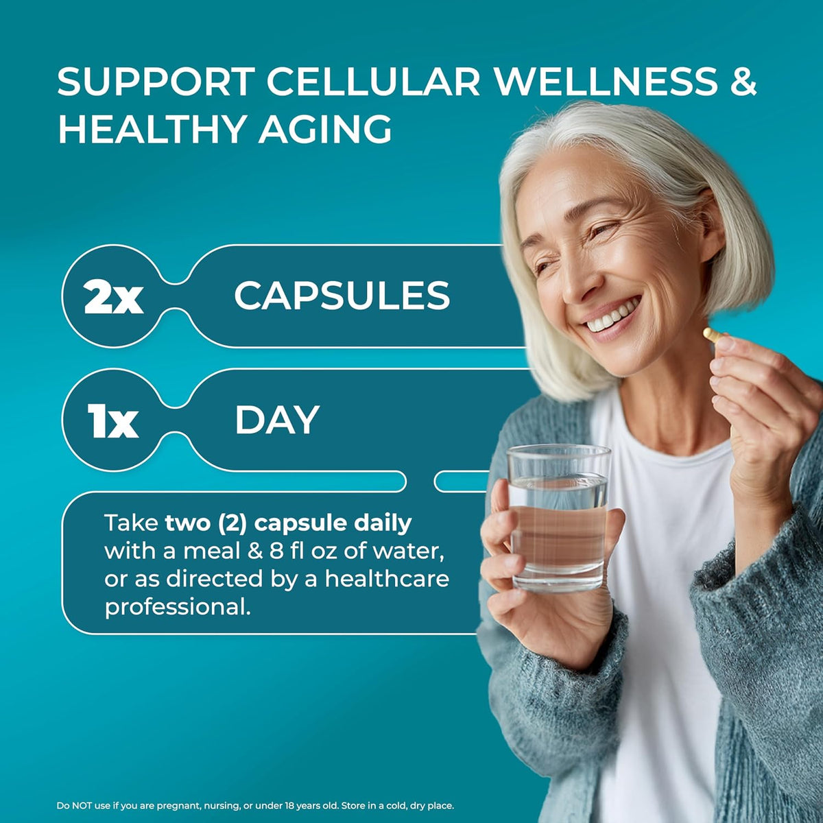 PUREHEALTH RESEARCH Youth Switch - Anti Aging Supplement for Women & Men | Longevity Mix for Healthy Aging - with Ashwagandha, Cat's Claw Extract, Astragalus Root, L-Lysine HCL & More - 60 Capsules