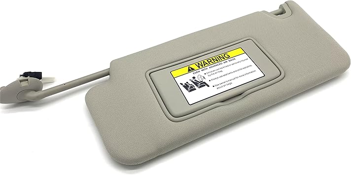 Ezzy Auto Gray Left Driver Side Sun Visor Compatible with Honda Accord 2008 2009 2010 2011 2012 83280-TA5-A51ZA 83280TA5A51ZA