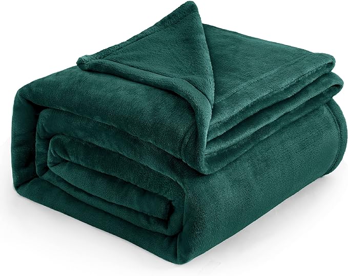 Bedsure Fleece Blankets King Size Emerald Green - Bed Blanket Soft Lightweight Plush Cozy Fuzzy Luxury Microfiber, 108x90 inches