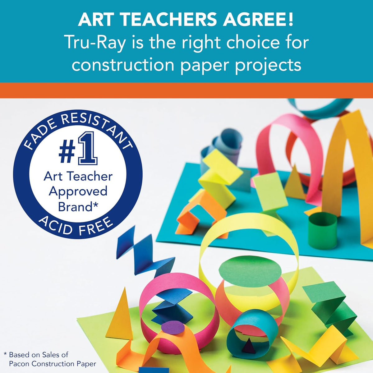Tru-Ray Construction Paper 9x12 White, 50 Sheets