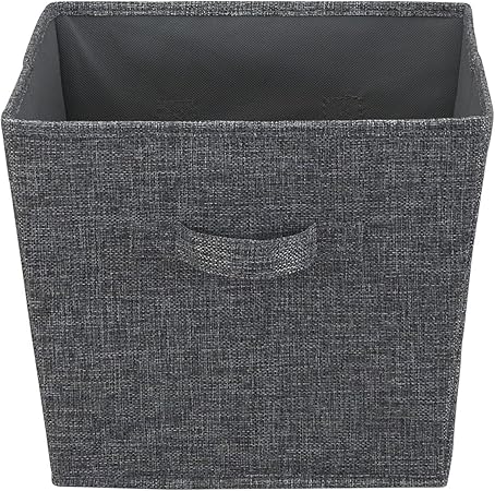 Household Essentials, Graphite 2 Pack Open Storage Bins, Medium-10 W x 11" D