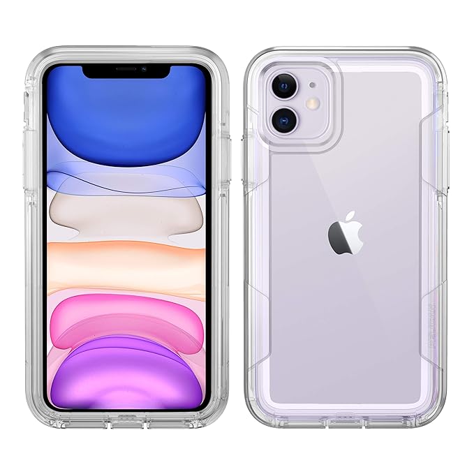 Pelican iPhone 11 Case, Voyager Series – Military Grade Drop Tested – TPU, Polycarbonate Protective Case for Apple iPhone 11 (Yellow-Clear)